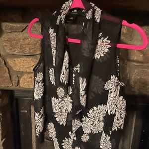 Ann Taylor sheer printed top